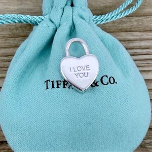 Tiffany & Co I Love You Lock Pendant in Silver